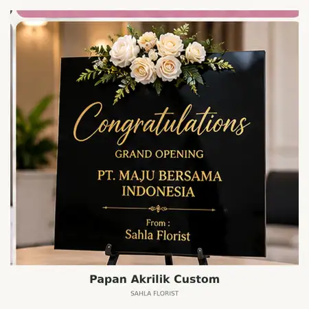 Papan Bunga Akrilik Belitung